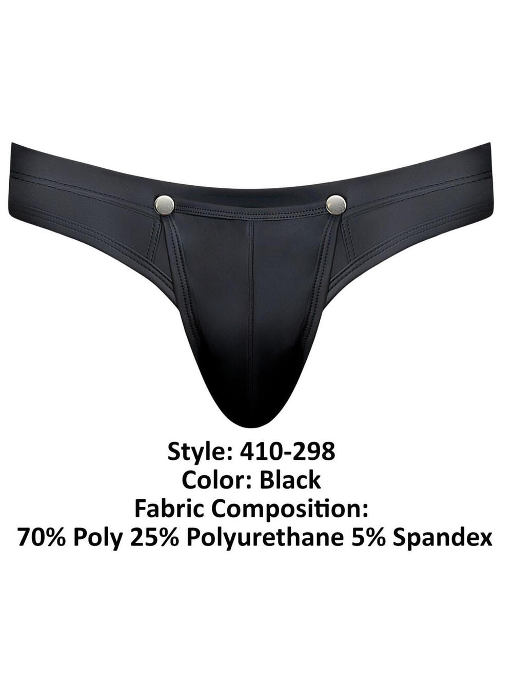 Male Power 410-298 Oh Snap Snap off Thong Color Black - Picture 6 of 8